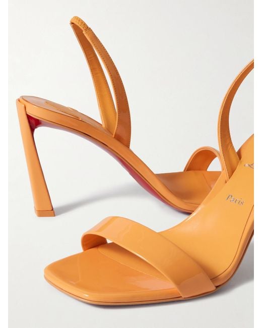 Christian Louboutin Pink O Condora 85 Patent-Leather Slingback Sandals