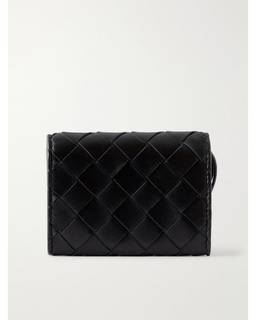 Bottega Veneta Black Andiamo Intrecciato Leather Wallet