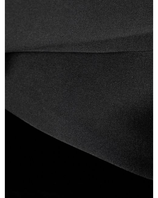 Roland Mouret Black Strapless Satin-Trimmed Velvet Gown