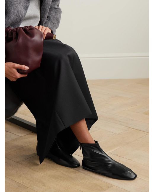 Le Monde Beryl Black Luna Leather Ankle Boots