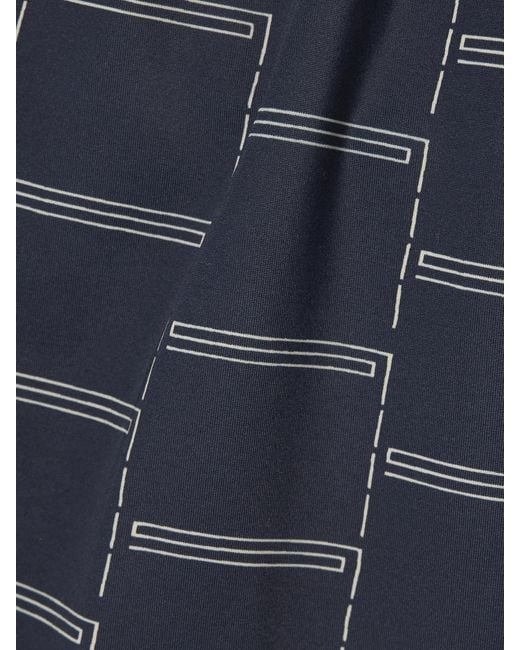 Matteau Blue Petite Square Printed Swimsuit