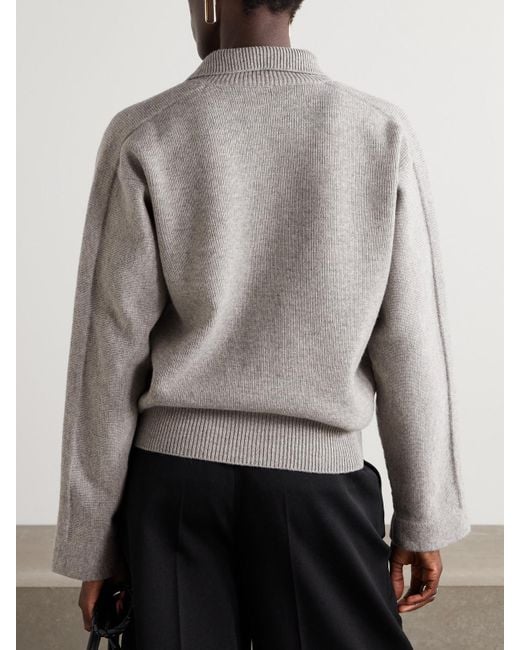 Cardigan À Col Cheminée En Laine Mélangée Jil Sander en coloris Gray