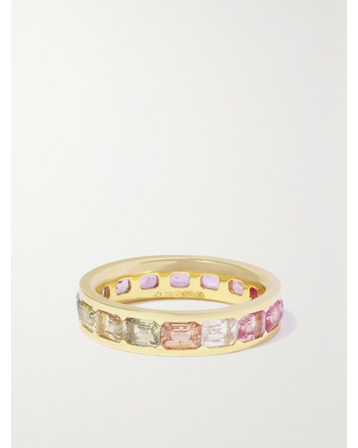 Octavia Elizabeth Natural Alice 18-Karat Recycled- Sapphire Eternity Ring