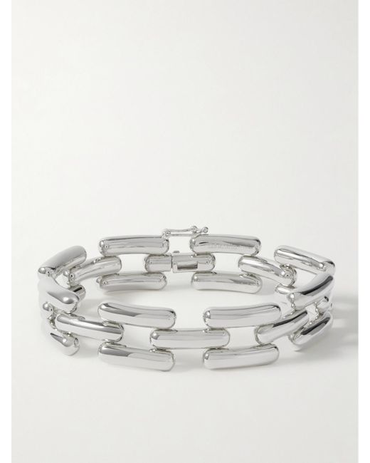 LIE STUDIO Metallic The Freya Versilbertes Armband