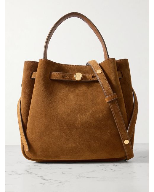 Tory Burch Brown Romy Suede Bucket Bag