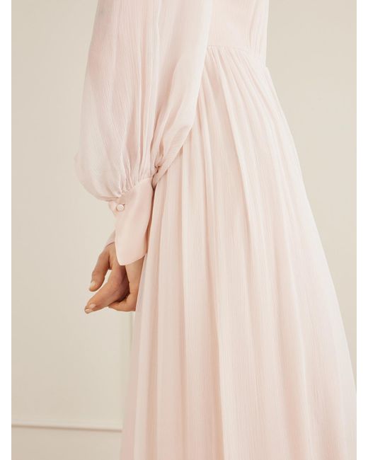 Erdem Pink Crystal-Embellished Crêpon Gown