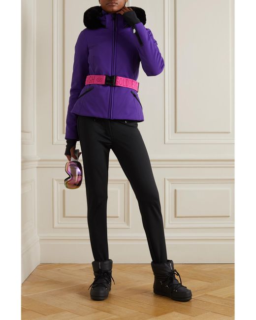 Goldbergh Black Paris Belted Stirrup Ski Pants