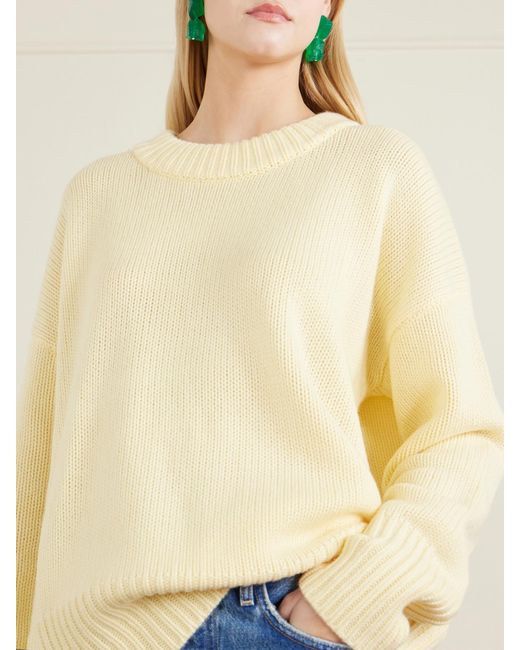 La Ligne Natural Marin Wool And Cashmere-Blend Sweater