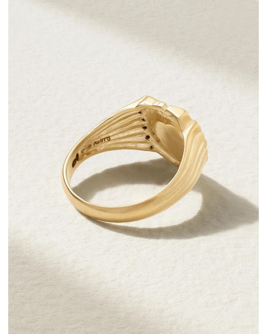 Pascale Monvoisin Natural Chiara 9-Karat Diamond Signet Ring