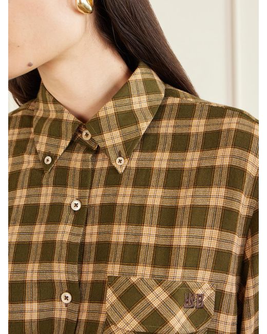 Wales Bonner Natural Ritual Checked Flannel Shirt