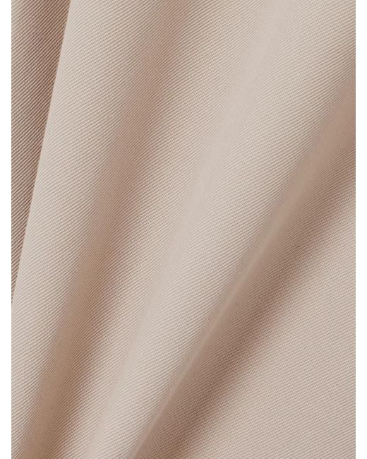 Loewe Natural Cocoon Wide-Leg Cotton And Silk-Blend Twill Pants