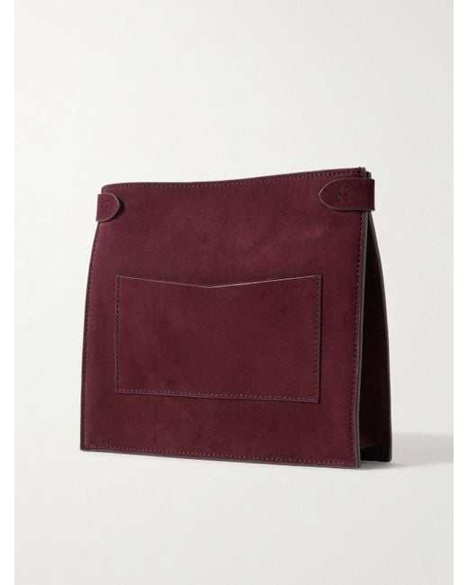 Metier Purple Stowaway Suede Shoulder Bag
