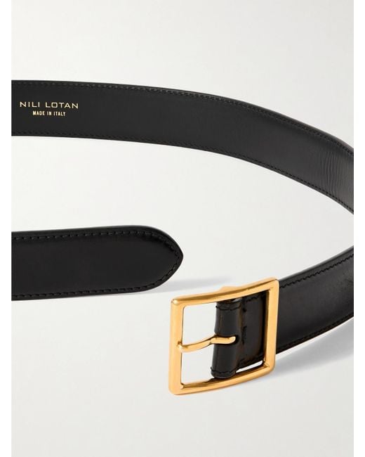 Nili Lotan Black Gabriele Leather Belt