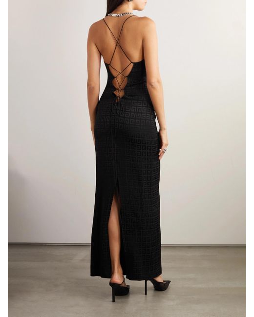Givenchy Black Jacquard Gown