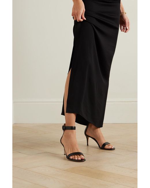 Gianvito Rossi Black Portofino 70 Leather Sandals