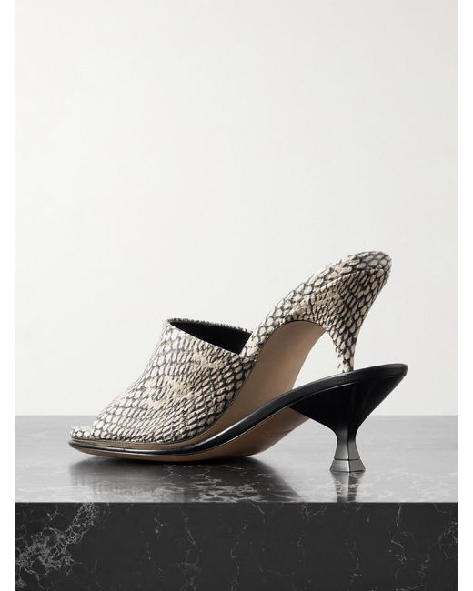 Jacquemus Multicolor The Double Snake-Effect Leather Mules