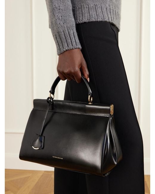 Victoria Beckham Black Sloane Frame Leather Tote