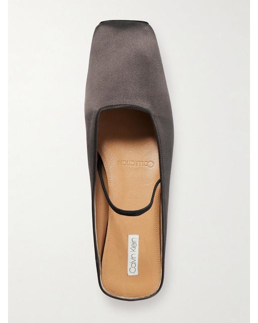Calvin Klein White Kate Satin Slingback Flats