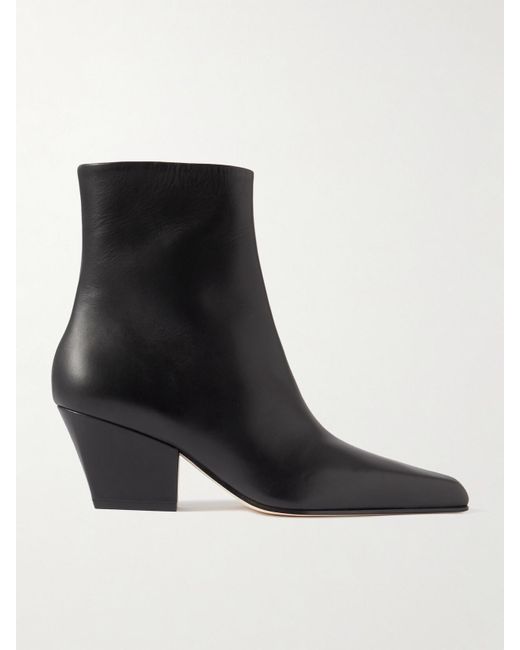 Paris Texas Black Jane Leather Ankle Boots