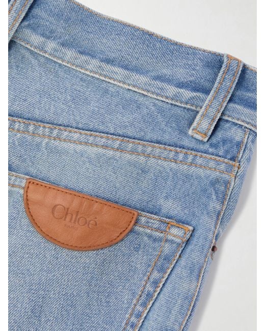 Chloé Blue High-Rise Wide-Leg Jeans