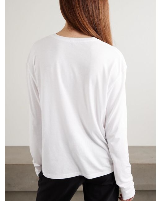 Totême  White Oberteil Aus Jersey Aus Einer Mischung Aus Tencel Lyocell Und Biobaumwolle