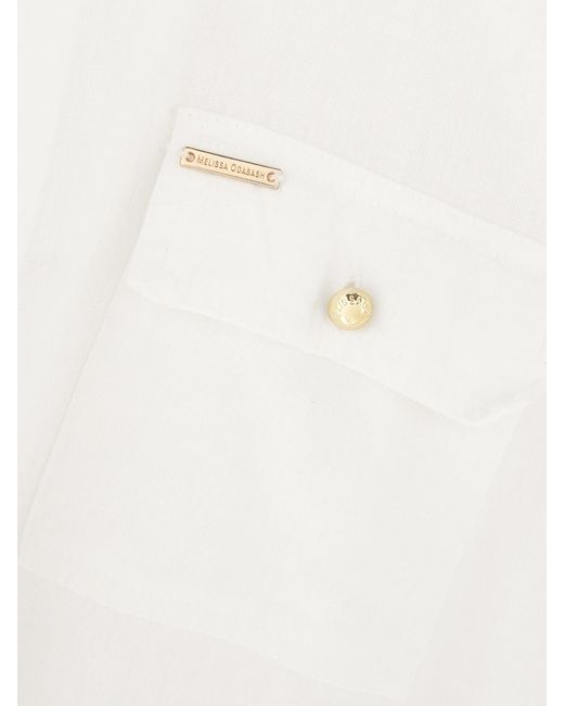 Melissa Odabash White Darcy Belted Cotton And Linen-Blend Maxi Shirt Dress