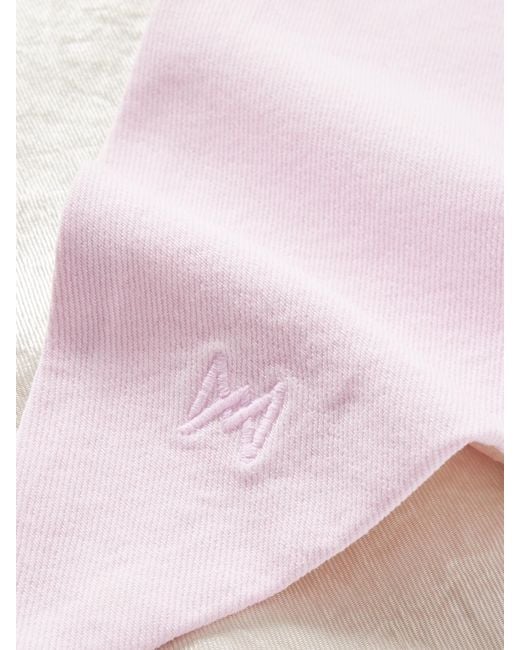 Agolde Pink Maria Mcmanus Embroidered Organic Denim Scarf