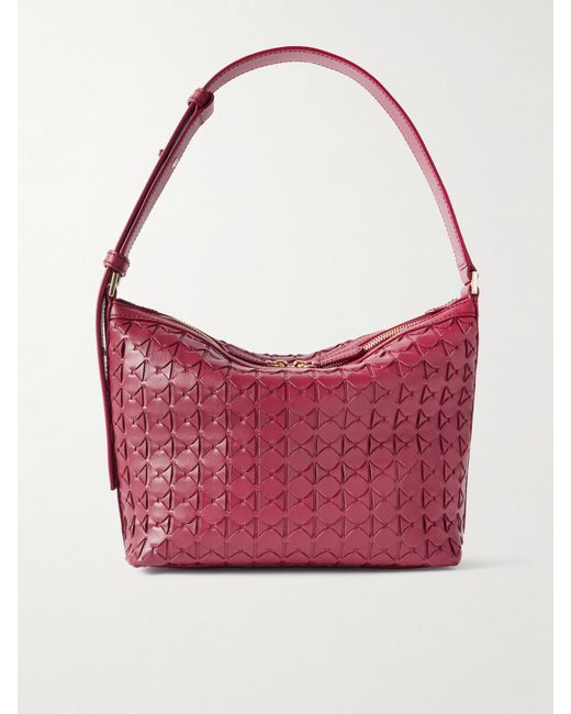 Serapian Pink Anì Schultertasche Aus Mosaico-Leder
