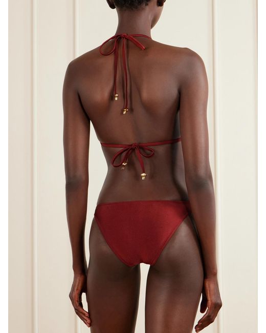 Zimmermann Red Aster Embellished Bikini