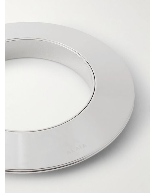 Alaïa White Blade-Tone Bangle
