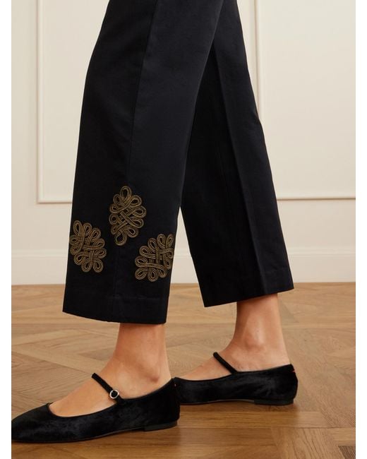 Bode Blue Looped Frog Wide-Leg Jeans