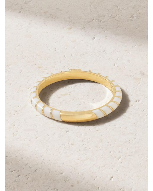 Yvonne Léon Natural 9-Karat, Diamond And Enamel Ring
