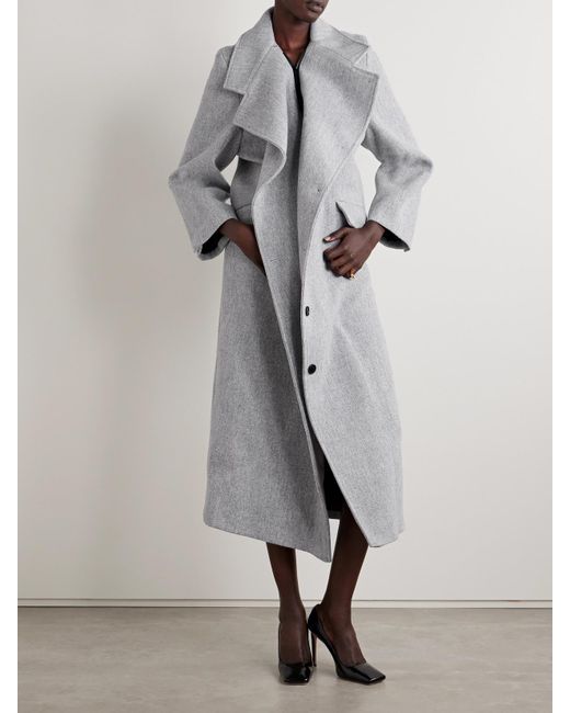Marie Adam-Leenaerdt Gray Wool Coat