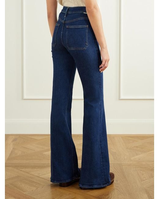 Mother Blue The Patch Pocket Doozy Flared Jeans