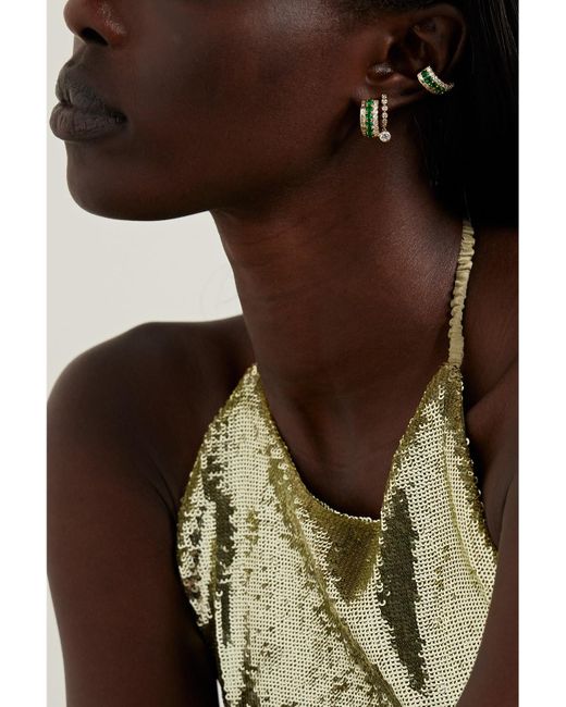 Anita Ko Green Lola 18-Karat, Emerald And Diamond Ear Cuff