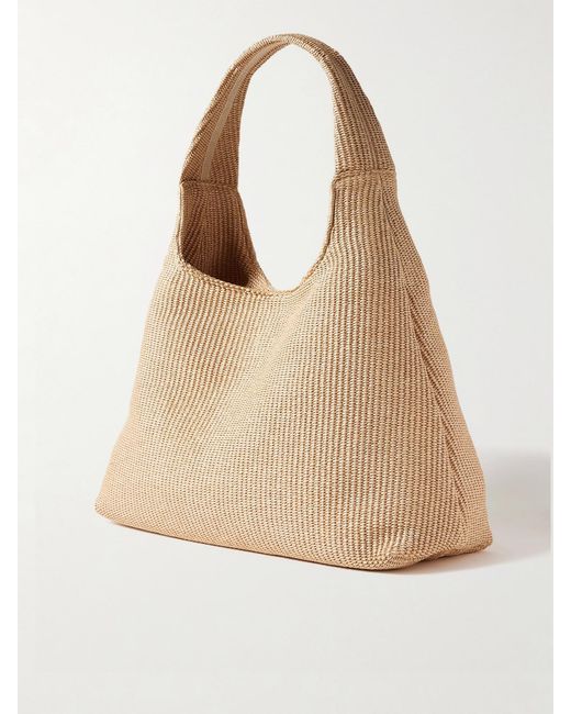 Jimmy Choo Natural Embroidered Raffia Tote