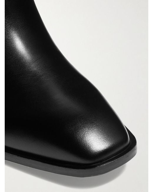 Aeyde Black Leandra Leather Ankle Boots