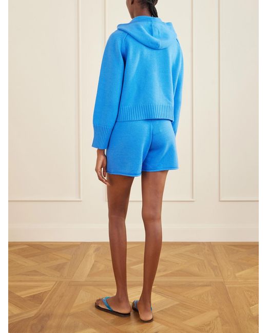 Calle Del Mar Blue Cashmere Zip-Up Hoodie