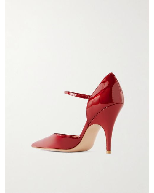 Gianvito Rossi Red Nuit 95 Patent-Leather Pumps