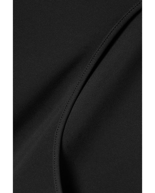 Et Ochs Black Paisley Layered Cutout Stretch-Jersey Mini Dress