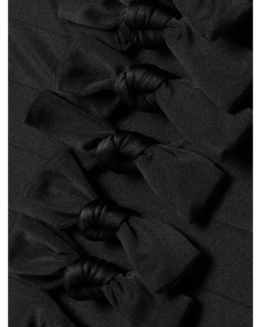 Coperni Black Strapless Knotted Cutout Stretch-Jersey Midi Dress