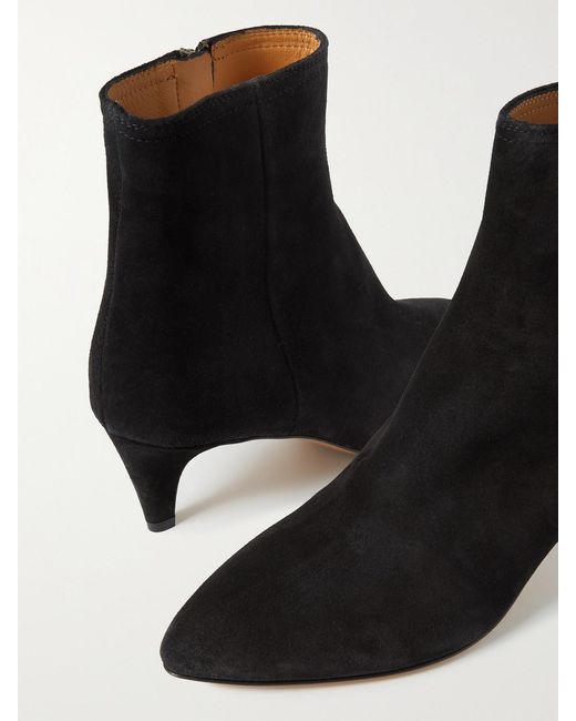 Isabel Marant Black Deone Suede Ankle Boots