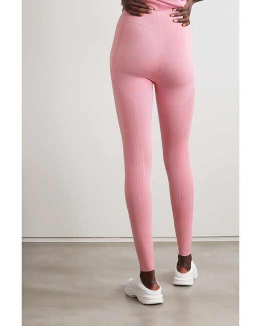 AZ FACTORY Pink Mybody Paneled Stretch-Knit Leggings
