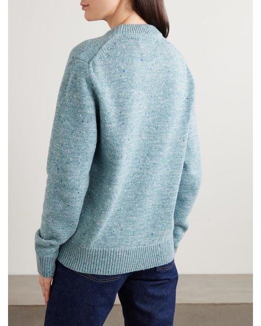 James Purdey & Sons Blue Dorton Donegal Wool And Cashmere-Blend Sweater