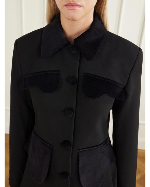 D'Estree Black Tamara Crepe Blazer