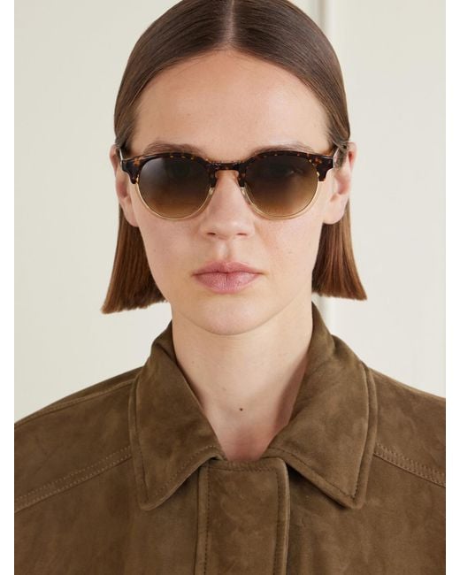 Barton Perreira Multicolor Beckford Sun Round-Frame Acetate Sunglasses