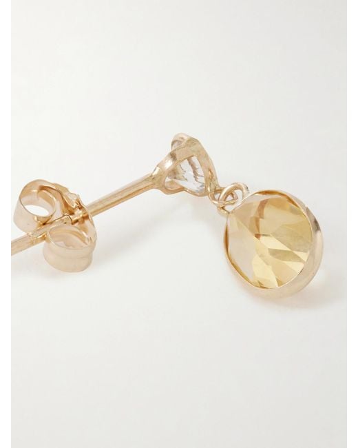 Loren Stewart Metallic Sunny 14-Karat, Sapphire And Citrine Single Earring