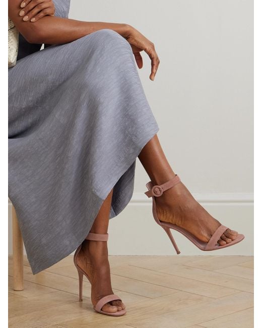 Gianvito Rossi Multicolor Portofino 105 Suede Sandals