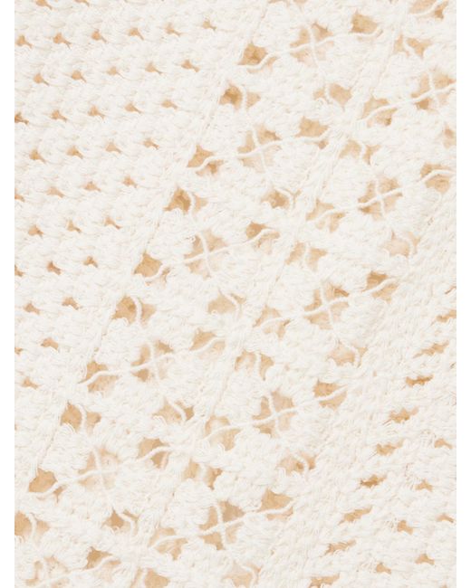 SARA CRISTINA White Playa Pearl-Embellished Crocheted Cotton Maxi Dress