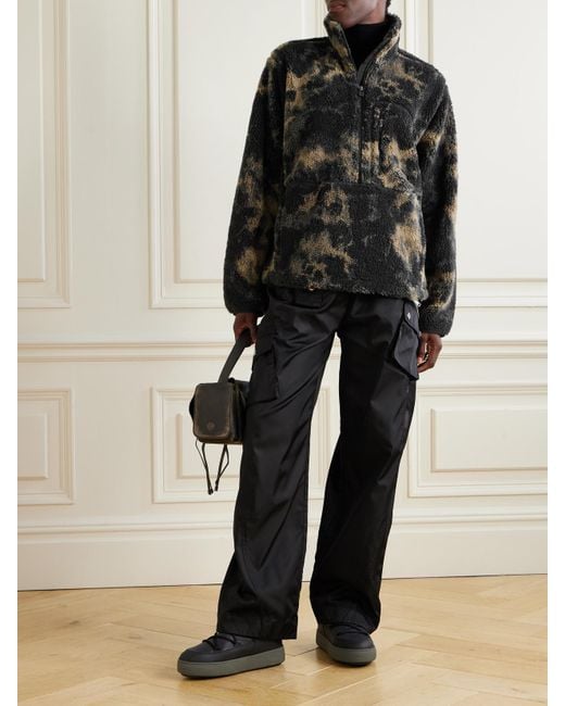 The North Face Black Pullover Aus Fleece Mit Stickerei Und Kurzem Reißverschluss